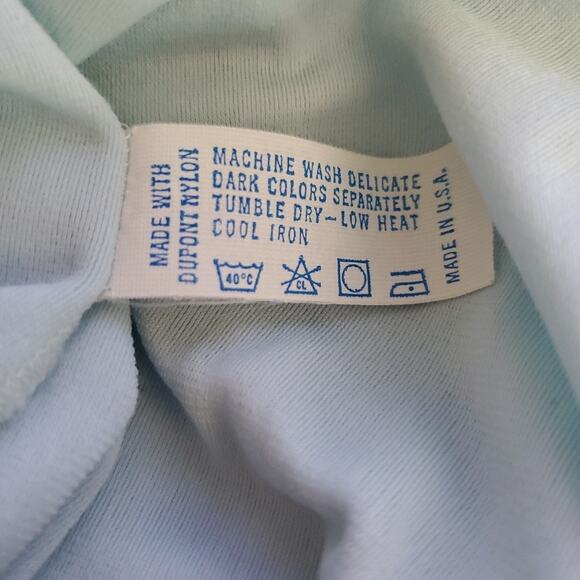 USA VINTAGE VANITY FIR Nightgown SOFT BLUE FLANNEL Nylon Antron WOMEN'S SMALL - Picture 11 of 11